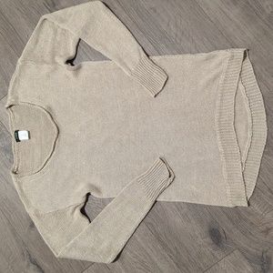 J Crew Linen Knit Longline Sweater Tunic